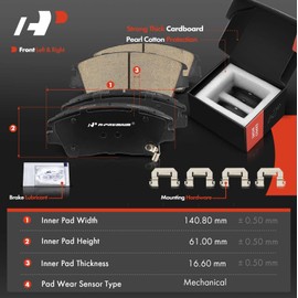 A-Premium 12.00 inch (305mm) Front Drilled and Slotted Disc Brake Rotors + Ceramic Pads Kit Compatible with Select Hyundai and Kia Models - Elantra 2017-2020, Tucson 2016-2021, Sportage, 6-PC Set