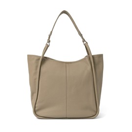 VITAFELICE sib-20002n Women's Genuine Cowhide Leather One-Handle Tote Bag, grey beige