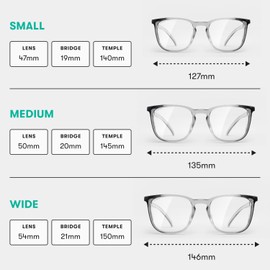 Stoggles Square Z87.1 Certified Polycarbonate Wide Fit Safety Glasses, Scratch & Shatter-Proof, Blue-Light & UV Blocking Lens, Top & Side Shields, Anti-Fog Dip Coated, Protective & Stylish Eyewear