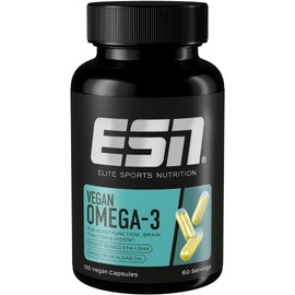 ESN Omega-3 Vegan, 120 Vegan Capsules, High Dose Algae Oil