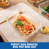 BOROHOUSE 5-Pack Borosilicate Glass Containers with Tempered Lids, 35.2oz/4.4 Cup