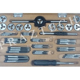 PRAZTECH® Complete TAP and DIE Set 0-10 BA TAP Wrench DIE Stock | DIY Workshop Automotive Tool | Engineer