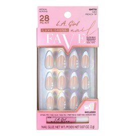 L.A. Girl Luxe Shine Fave Nail Tips, Gem French GNT732G