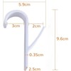 Frypay Radiator Towel Rail, Pack of 8, White, 9.6 x