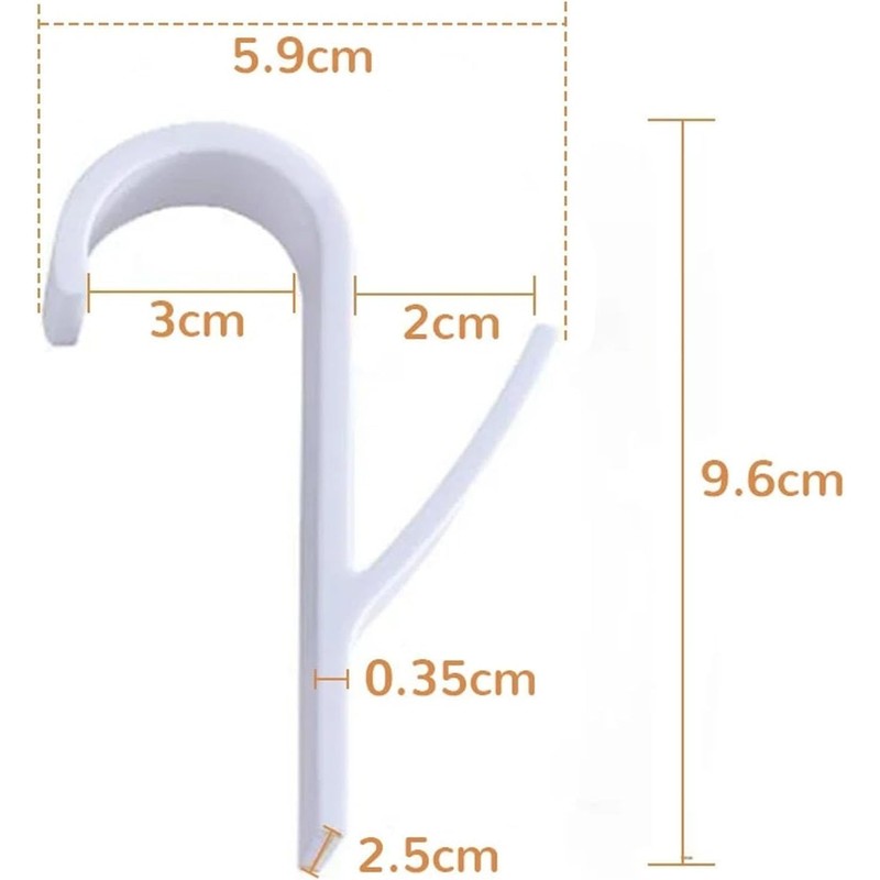 Frypay Radiator Towel Rail, Pack of 8, White, 9.6 x