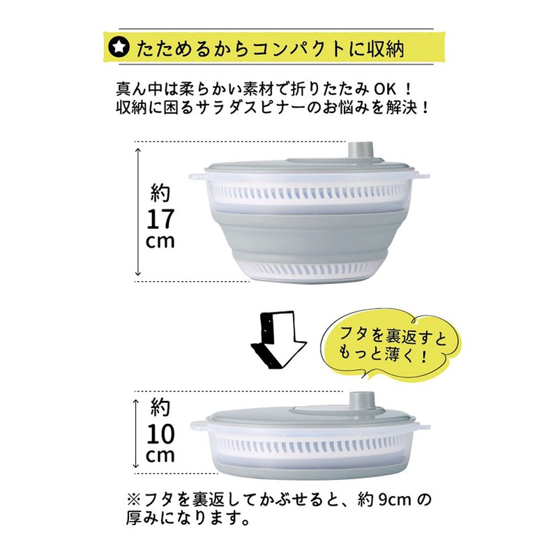 Top Lab 254262 Compact Salad Spinner, Green