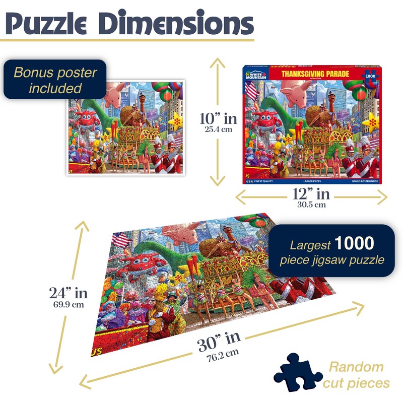 White Mountain New York Thanksgiving Parade Jigsaw Puzzle Thanksgiving Puzzles