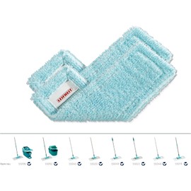Leifheit Set of 2 Profi XL Super Soft Mop Covers for Sensitive Floors, Floor Mop Replacement Cover with Special Fibres, Minimum Water Absorption, Ideal for Parquet, Laminate and Cork