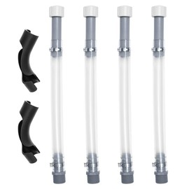 Glowentix 4 PCS Racing Fuel Jug Hoses with 2 PCS Hose Bender, Clear Racing Fuel Filler Hose for Fuel Filler Hoses Container Fuel Tank Gas Can, 3/5/5.5 Gallon VP Fuel Jugs