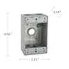 Hubbell-Raco 5322-0 Weatherproof Box, 1 Gang, 18.3 Cu-in X 4-1/2