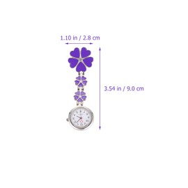 Watch Flowers Fob Watch Nurse's Watch Digital Quartz Movement Flowers Lapel Watch Nursing Watch Gifts Care Heart Rate Monitor Women Children Girls Gift, Fashionable