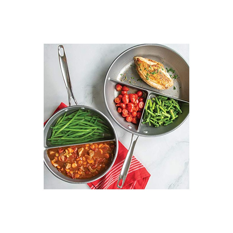 Nordic Ware Divided Sauce Pan, 2-in-1, Silver