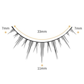 Musegetes 3D False Eyelashes Popular Black Natural Axis Soft Core Premium Fibers Hand Made A Natural Fluffy Long Soft Reusable 5 Pairs Long Middle Length Cluster Shape H22