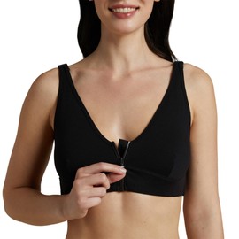 Slick Chicks Wireless Front Closure Bras for Women - Adaptive Post Surgery Bra, Black, 3X-Large