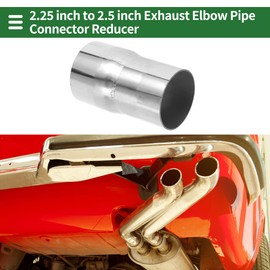 Motoforti 2.25" OD to 2.5" OD Mandrel Exhaust Pipe Adapter Concentric Reducer Car Exhaust Pipe Tubing Piping Adapter 4inch/100mm Length T304 Stainless Steel Silver Tone 4 Pcs