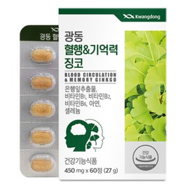 Guangdong Blood Circulation & Memory Ginkgo 60 tablets 1 box / 광동 혈행&기억력 징코 60정 1박스