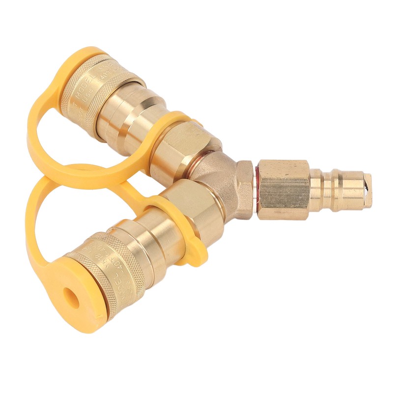 Y Splitter Natural Gas Quick Connect Adapter for Grills Generators
