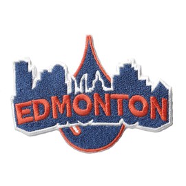 Smc Store Edmonton City Logo Patch Embroidery Hockey Fan Favorite Team Iron On Sew On Embroidered Patch