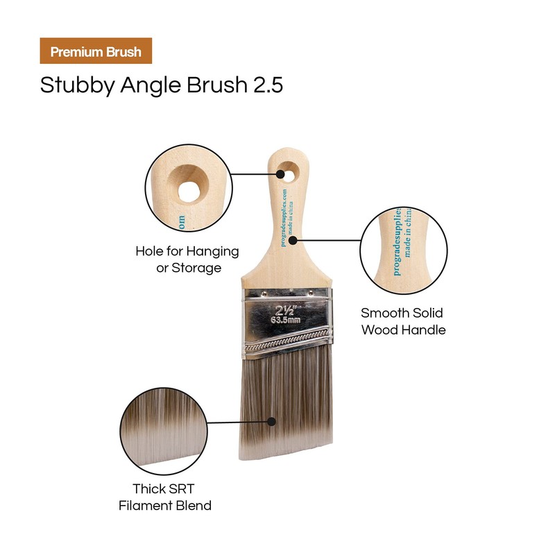 Vermeer Paint Brushes 3-Pack - 2.5" Angle Brushes for All