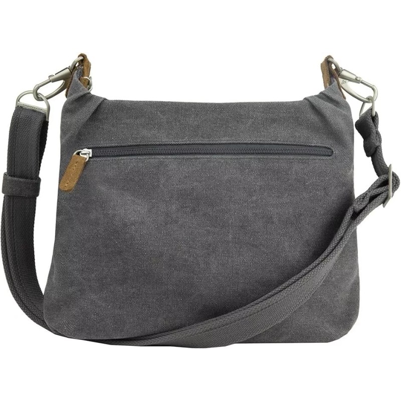 Travelon Anti-Theft Heritage Crossbody Hobo Bag RFID Blocking, Pewter Grey