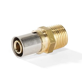 H2O-Flex® 26 Press Fitting with 3/4 Inch Male Thread for Composite Pipe 3.0 mm DVGW Aluminium Composite Pipe 26 x 3.0 mm Multilayer Composite Pipe