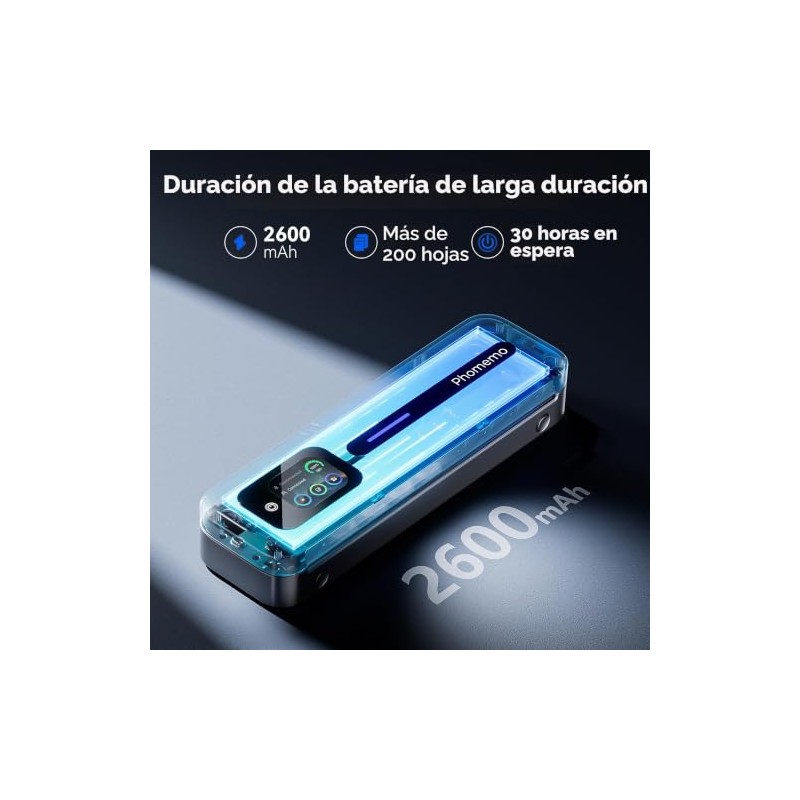 Phomemo Impresora Porttil Con Pantalla Tctil, Mini Impresora Porttil sin