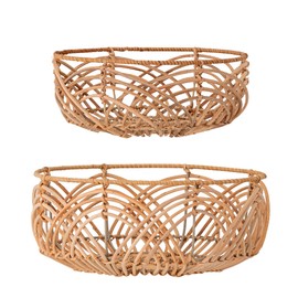 Bloomingville Bread Basket, Natural, Rattan, Set of 2
