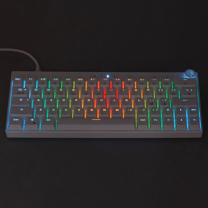 Mechanical Keyboard 64 Key Plus RGB 3 Mode Knob Design