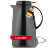 Helios Servitherm Plastic Vacuum Jug, Black, 1.3 Litre