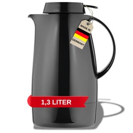 Helios Servitherm Plastic Vacuum Jug, Black, 1.3 Litre