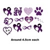Paw Prints Collection (Paw Prints Temporary Tattoo Purple)