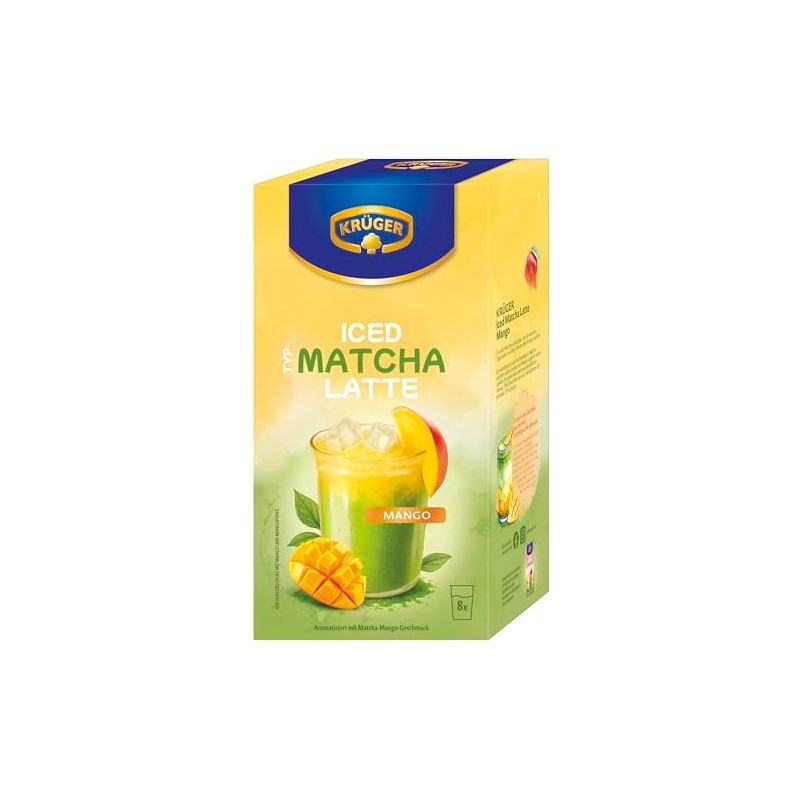 KRÜGER Iced Matcha Latte Mango 160 g (8 x 20