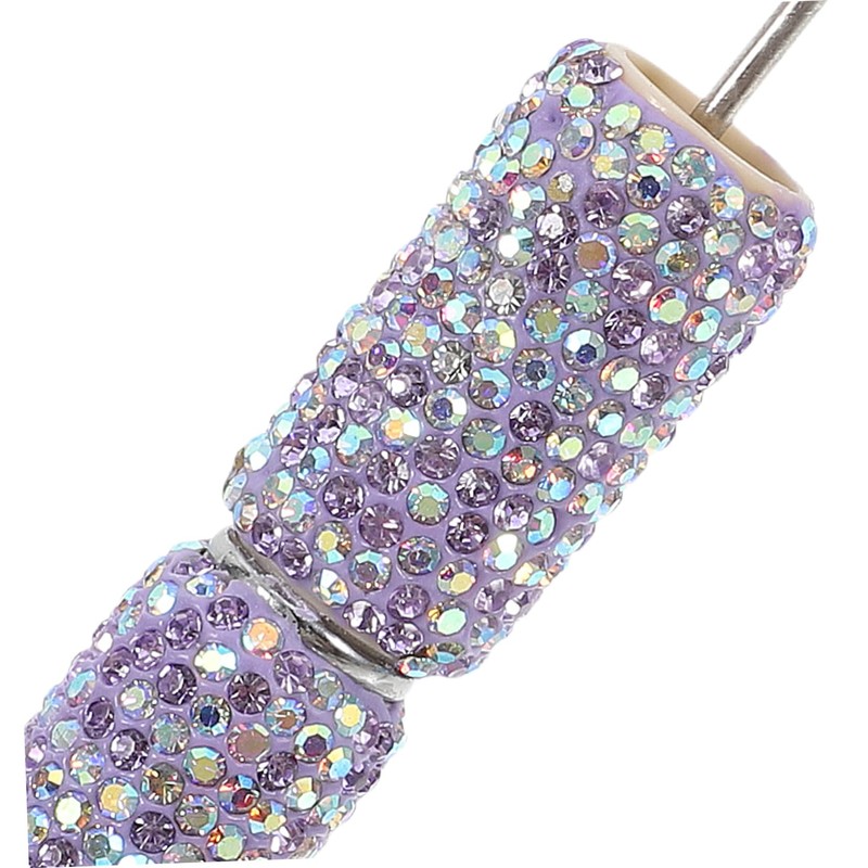 FRCOLOR 2pcs Beadable Ballpoint Pens Sparkling Rhinestones Ink Bead Pen