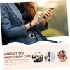TEHAUX Fashion Earphone Cover with Chain TPU Protective Case for