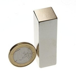 magnets4you - Quadermagnet aus Neodym | 50x15x15mm | Beschichtung: Nickel N48 |Haftkraft ca. 33 kg | Supermagnet für Werkstatt, Experimente oder zum Basteln