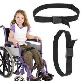 Wheelchair Thigh Strap 2 Pack, Adjustable Leg Strap for Wheelchair Keeping Legs Together for Wheelchair Users, Wheelchair Leg Support Strap for Elderly Dementia Paralysis Parkinson's Legs Spasm