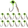 Fish Corner Crappie Jigs Underspin Jig Heads 3D Eyes Crappie