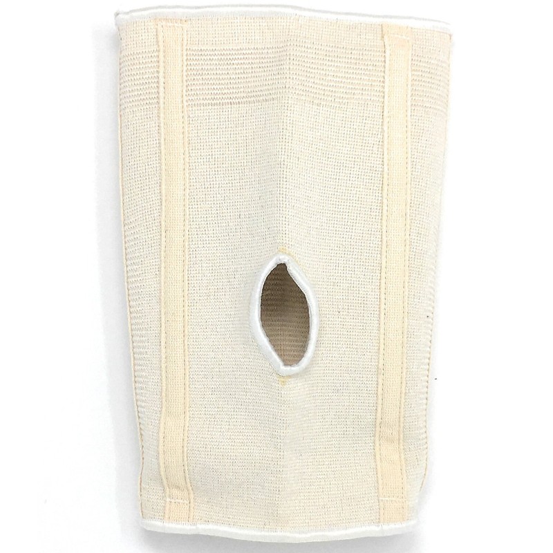 CHAMPION Knee Brace Flexible Stays Knit Elastic, White, Medium