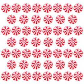 50 Pieces Buttons Christmas Decorations Round Christmas Buttons for Sewing 4 Holes Winter Candy Buttons for Sewing Colorful Buttons for Crafts Decorative Clothing Buttons Christmas Candy Buttons