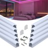 Muzata 10Pack 3.3FT/1M Excellent Spotless LED Channel with Thicker Milky