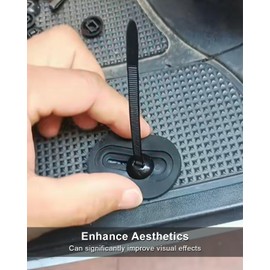 TIKSCIENCE Nylon Universal Cable Tie Buckle for Car Daily Repair, Heavy Duty Self-Locking Nylon Zip Ties Holder, Universal Tie Buckle, 100Pcs