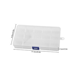 Lotsdonxia 15-Compartment Jewellery Storage Box – Clear Plastic Organiser with Adjustable Dividers for Beads, Earrings, and Small Accessories (Transparent)