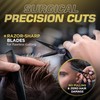 Fagaci Hair Scissors 5" Black 440C Steel Shears, Extra Sharp