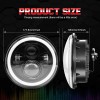 CHUSYYRAY DOT 7inch Motorcycle LED Headlight Hi/Lo Beam for Honda