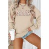 Dressmine Embroidery Mama Sweatshirt for Women Casual Crewneck Long Sleeve