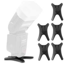 ECENCE x Flash Stand with 1/4 Inch Tripod Universal For Standard ISO Hot Shoe for Nikon Canon, Olympus, Panasonic, Pentax, Sigma, Metz, Nissin, Yongnuo, Black