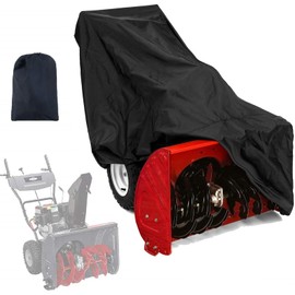 CGLEAM Snow Thrower Cover Waterproof Heavy Duty 420D Oxford Snow Blower Cover with Windproof Buckles and Elastic Cord for Outdoor Electric All Weather Protection 54"Lx43"Hx31"W