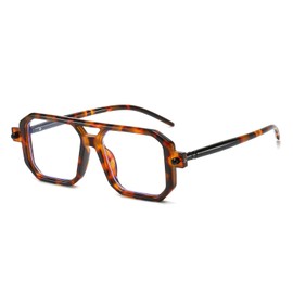 LJCZKA Square Blue Light Blocking Glasses for Women Men 70s Pilot Style Square Computer Glasses Anti Eye-Fatigue