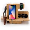 JackCubeDesign Wood Smart Watch Charger Bamboo dock Stand Multi Device