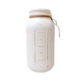 White Mason Jar Centerpieces for Tables, Mason Jar Centerpieces White, Half Gallon Mason Jars For Centerpieces, Painted Mason Jars for Centerpieces, Large Painted Mason Jars, White Mason Jar Decor
